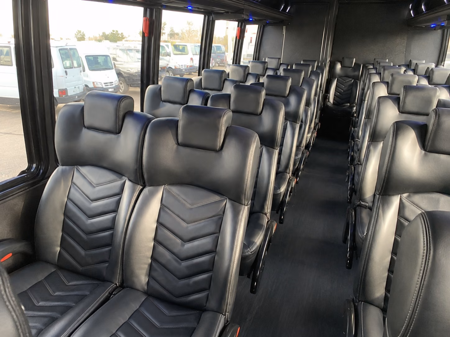 sugar land 18 passenger minibus inside