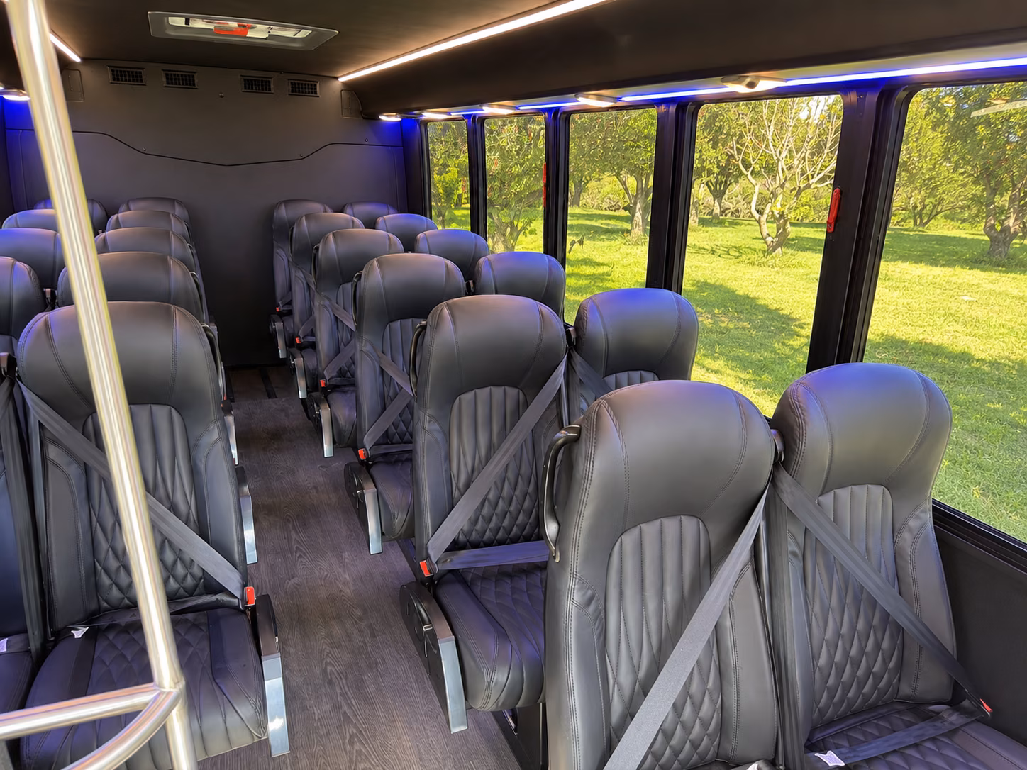 sugar land 20 passenger minibus interior