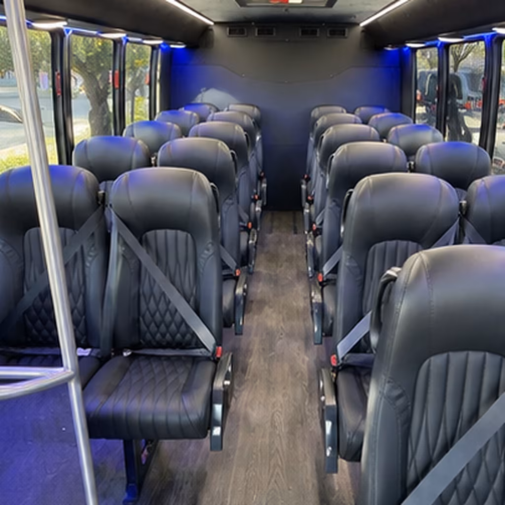 sugar land 25 passenger minibus interior