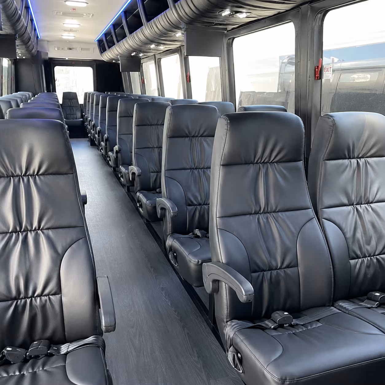 sugar land 35 passenger minibus interior
