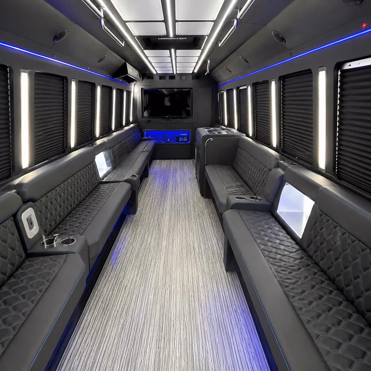 sugar land party bus interior